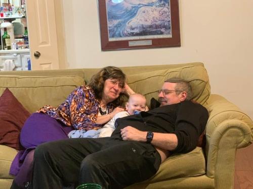 Nate with his grandparents